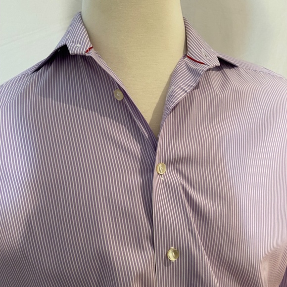 ETON Men’s Striped Button Down Shirt Sz 16 - Picture 2 of 7